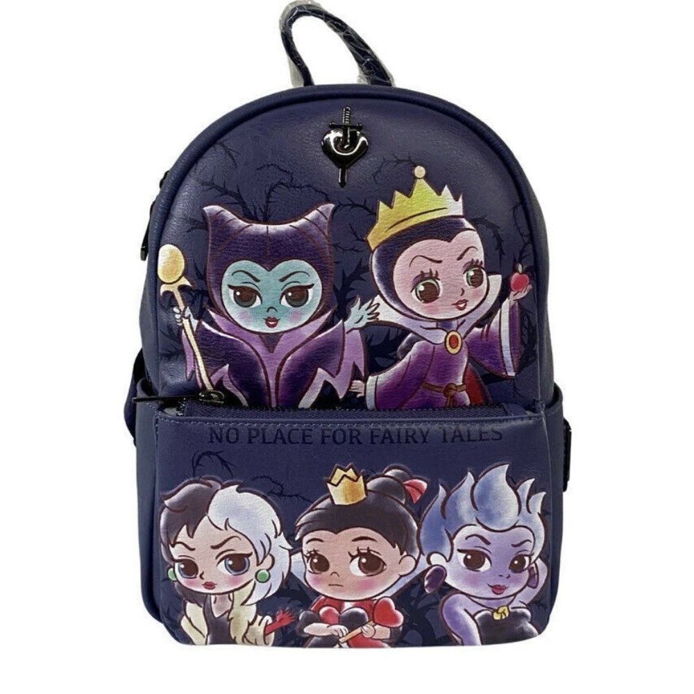 Loungefly Disney Villains Chibi Mini Backpack New With Tags